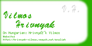 vilmos hrivnyak business card